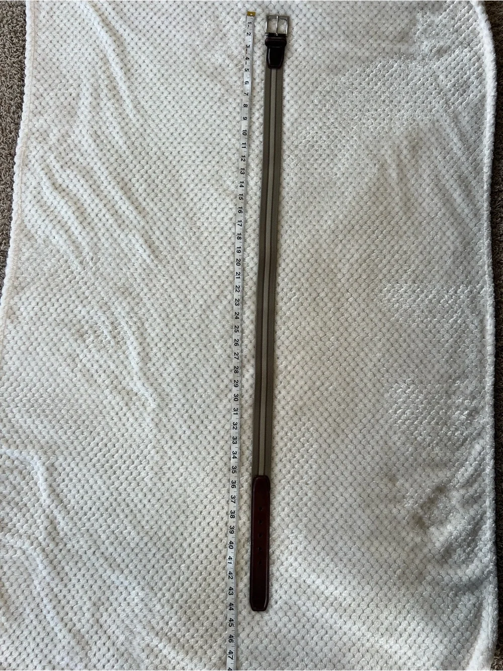 Vintage Dockers Heritage Leather Canvas Stretch Cord Casual 11DK03 Belt- SZ 36